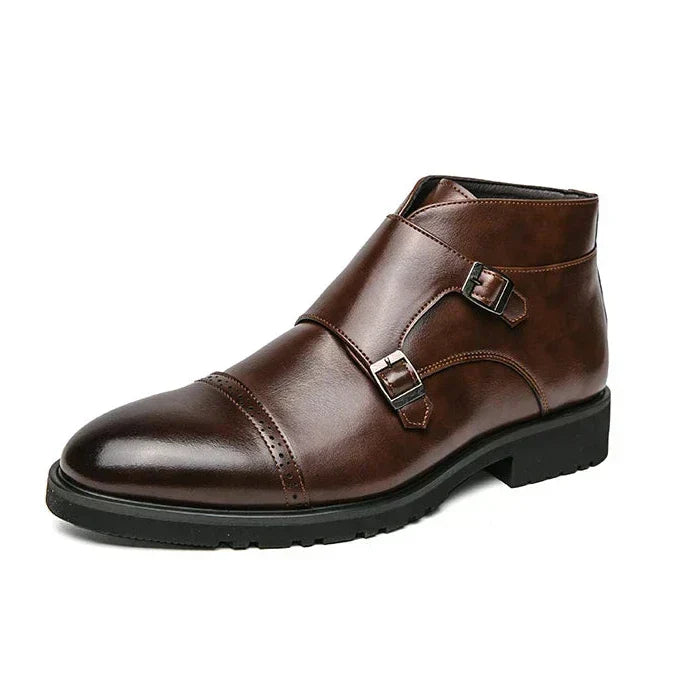 Darell | Leather Boots with Two Buckles