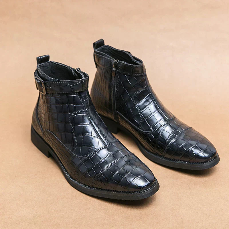 Barones | Leather Boots with Buckle