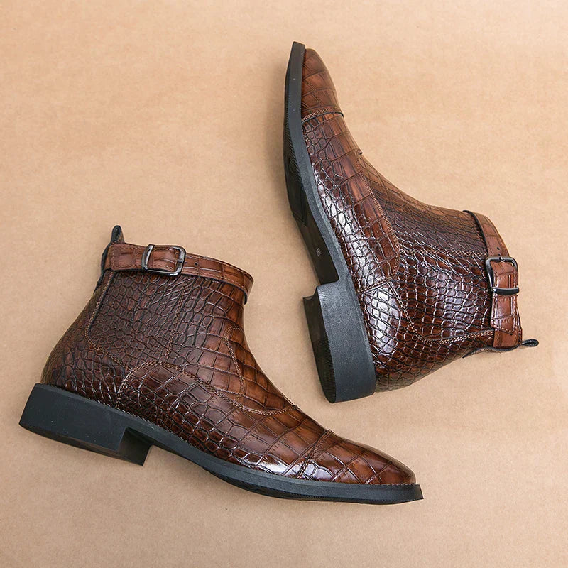 Barones | Leather Boots with Buckle